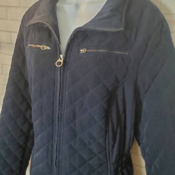 Laundry by Design Navy Blue Quilted Coat - Picture 2 of 16